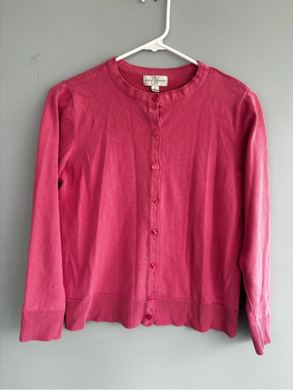 Pink Button-Up Cardigan